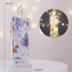 Christmas Transparent Electronic Candles Decorative Gifts LED