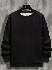 Children's Plus Size Textured Crew Neck Sweater