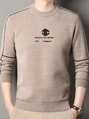 Men's Plus Size Crew Neck Long Sleeve Sweater