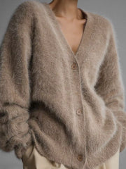 V-Neck Button-Down Cardigan