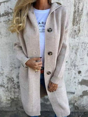 Full Size Button-Down Hooded Cardigan Plus Size