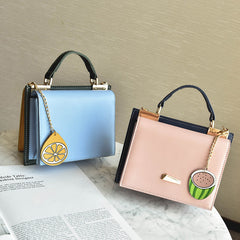 PU Bag Simple Watermelon Hanger Handbag Recreational Double Side Single Shoulder Slant Bag