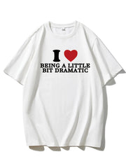 Plus Size Letter Graphic Round Neck Short Sleeve T-Shirt