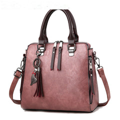 Vintage PU Leather Top-handle Shoulder Bag