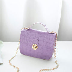 Women Small Crossbody Bag Classic Pattern Shoulder Handbags Lightweight Chain Strap Messenger Purse
