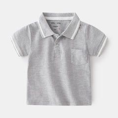 Qing Fashionable Boy Short-sleeved POLO Shirt For Outing At Home