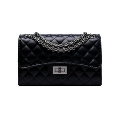 Women Quilted Leather Crossbody Chain Shoulder Bag
