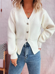 Button Up Long Sleeve Cardigan