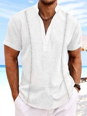Men's Big & Tall Casual Shirt �Button Trim, Short Sleeves