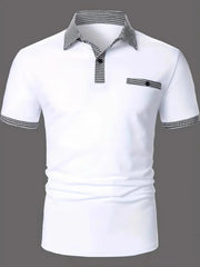 Plus Size Casual Polo Shirt for Men �Collared Design