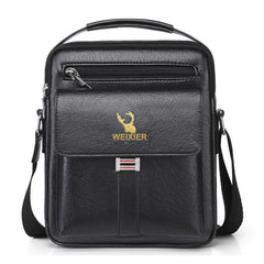 Leather Messenger Crossbody Shoulder Bag For Men Work Business Casual Adjustable Straps With Metal Zipper-FREE USA SHIPPING