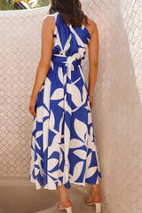 Ruched Printed Single Shoulder Dress