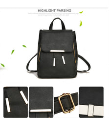 Women Backpack High Quality PU Leather Mochila Escolar School Bags For Teenagers Girls Top-handle Backpacks Herald Fashion
