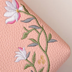 Flower Embroidery Fashion Phone Bag With Lock Buckle Wallet Shoulder And Crossbody Bags