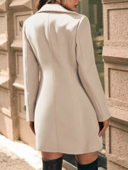 Double-Breasted Wool Blend Overcoat