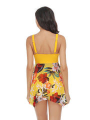 Printed Wide Strap Two-Piece Swim Set