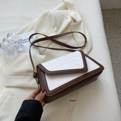 Stone Pattern Square Bag All-match One-shoulder High Sense