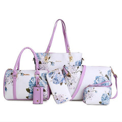 Six piece portable women's bag set