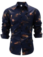 Men's Extended Size Full Sleeve Button-Up Shirt