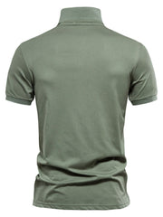 Men's Embroidered Collared Short Sleeve Polo