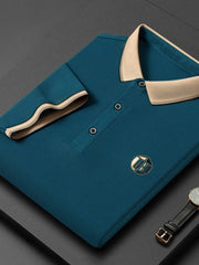 Men's Big & Tall Short Sleeve Polo with Contrast Collar