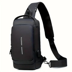 Men's Waterproof Motorcycle Chest Bag, Anti-Theft Shoulder Bag, Durable Oxford Fabric Outdoor Bag-FREE USA SHIPPING
