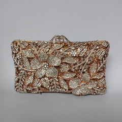 Flower Diamond Banquet Rhinestone Clutch Bridal Wedding Bag