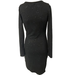 Elegant Women's Solid Color V-Neck Bodycon Dress- Free USA Shipping