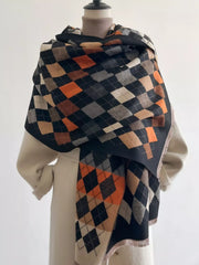 Diamond Pattern Warm Scarf