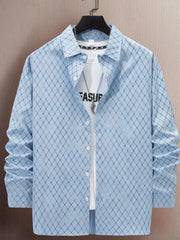 Plus Size Men's Business Shirt �Long Sleeve, Full Size
