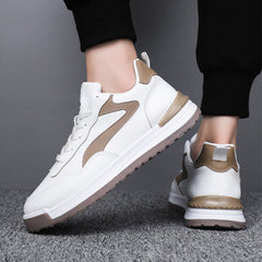 Trendy Lace-up Sneakers Casual Shoes Men's Fashion Versatile Round-toe Flat-soled Outdoor Casual Walking Running Shoes Students