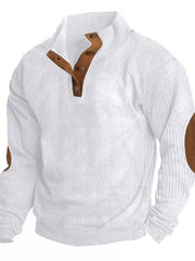 Men's Full Size Button Detail Long Sleeve Sweatshirt Plus Size