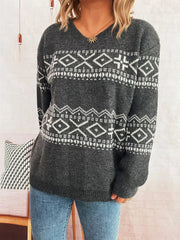 Relaxed fit turtleneck dropped shoulder sweater