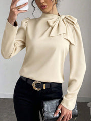 Bow-Tie Long Sleeve Blouse