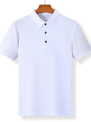 Men's Plus Size Breathable Collared Neck Short Sleeve Polo