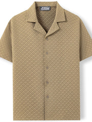 Men's Plus Size Button Down Short Sleeve Shirt