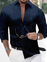 Relaxed Fit Men's Long Sleeve Button-Up Shirt �Plus Size Option