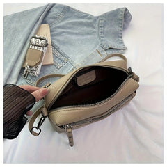 Women's Adjustable Minimalist Design Shoulder Crossbody Bag With Zipper Closure