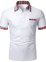 Men's Plus Size Casual Collared Polo