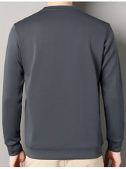 Elegant Men's Plus Size Casual Long Sleeve T-Shirt