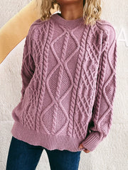 Classic Cable Knit Pullover Sweater