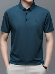 Men's Plus Size Breathable Quick-Dry Collared Neck Polo