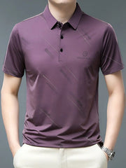 Men's Plus Size Quick-Dry Short Sleeve Polo Shirt