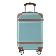 Hardshell Luggage Sets With Bags Lightweight Suitcase Double Spinner Wheels With TSA Lock ,Single Vintage Luggage 24 IN,Green-FREE USA SHIPPING