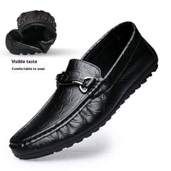 Casual Leather All-match British Slip-on Men's Shoes