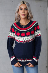 Angel Wings Graphic Round Neck Long Sleeve Sweater