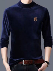 Men's Plus Size Mock Neck Long Sleeve Top
