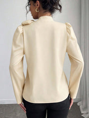 Bow-Tie Long Sleeve Blouse