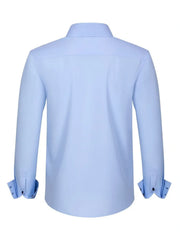 Men's Full Size Button-Down Casual Shirt with Contrast Cuffs Plus Size