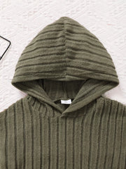 Children's Ribbed Long Sleeve Hoodie and Pants Set
